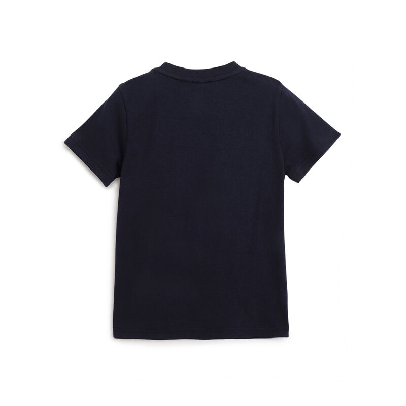 Boys Dark Blue Printed Short Sleeve T-Shirt image number 1